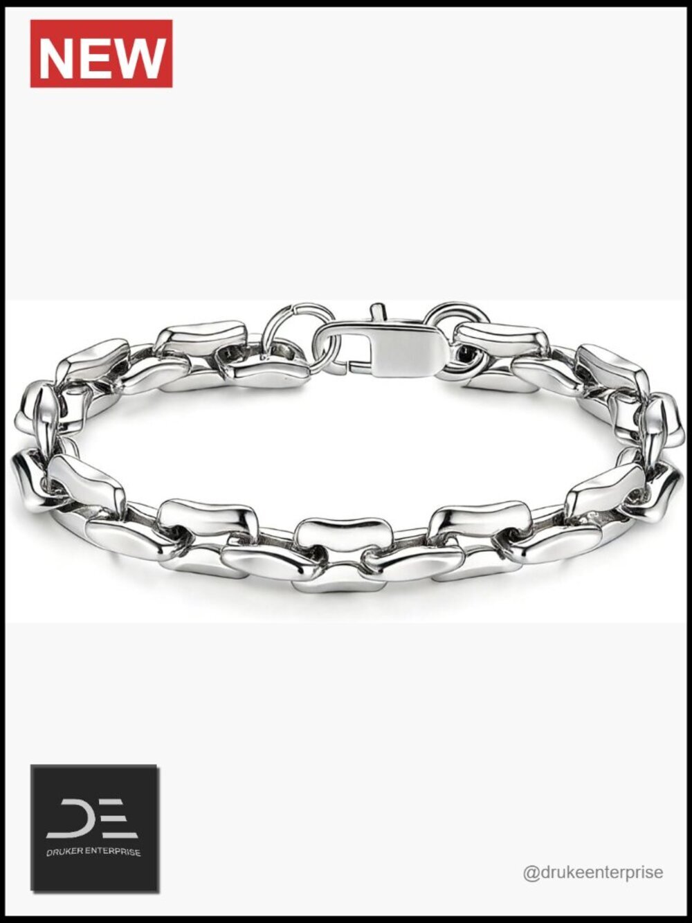 Stainless Steel Link Chain Bracelet Waterproof Unisex
